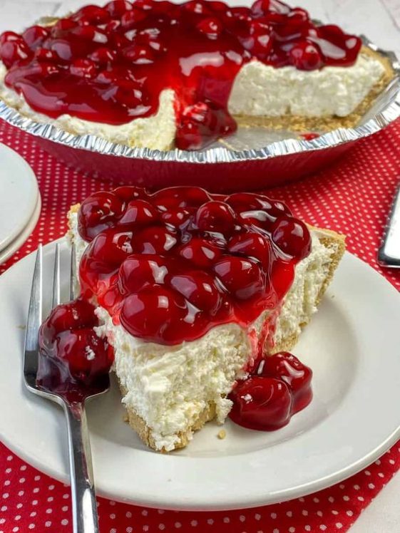 Easiest No-Bake Cherry Cheesecake - Junior Daily Recipes