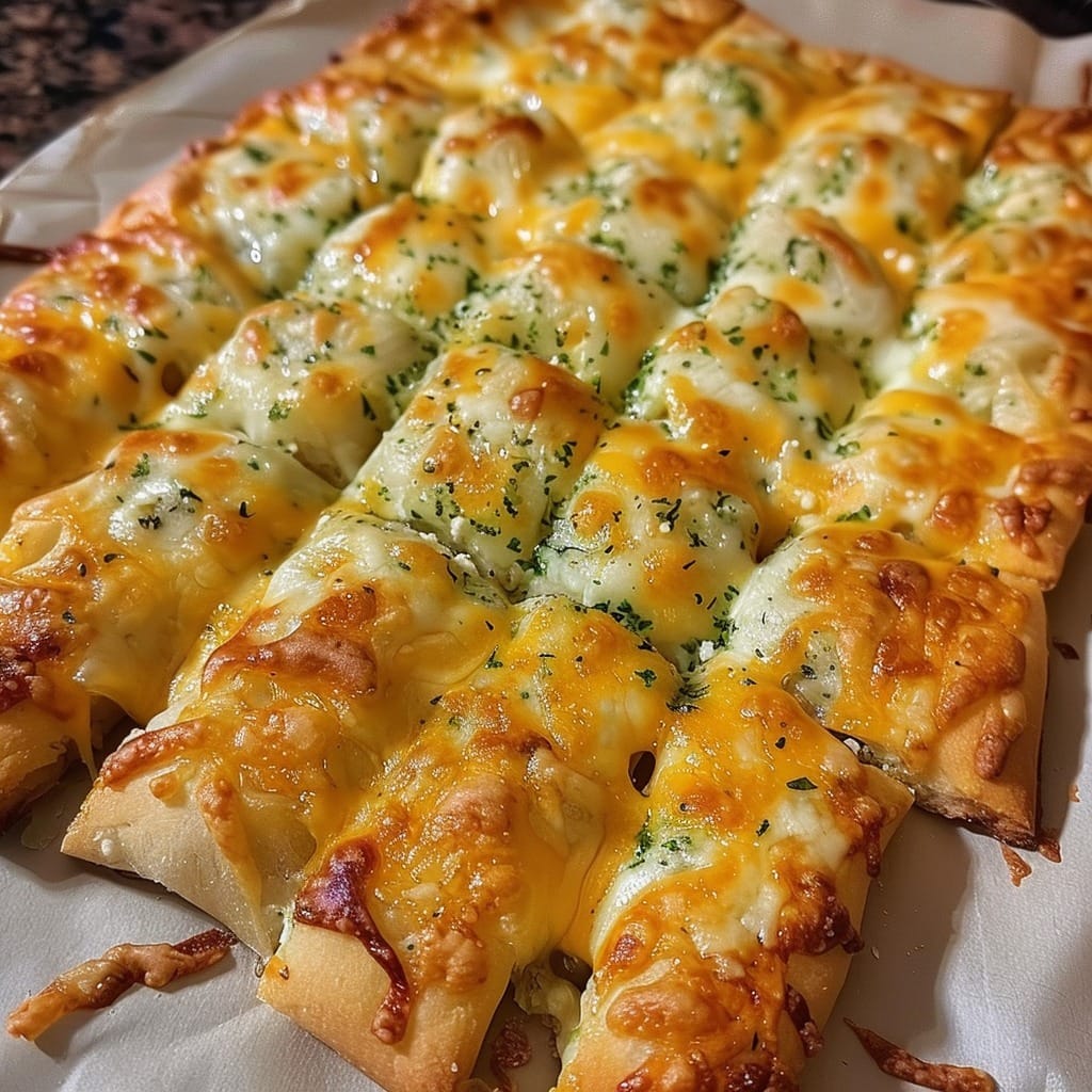 Cheesy Garlic Breadsticks - Junior Daily Recipes